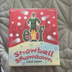 New Elf Snowball Showdown Card Game - Red and White